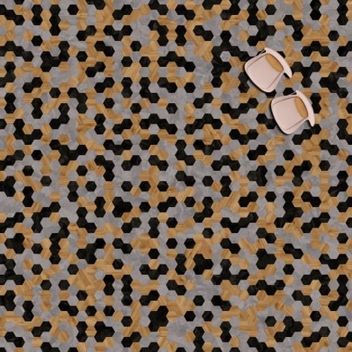 Hexagon- plak PVC vloer- Moduleo Moods - Afbeelding 21